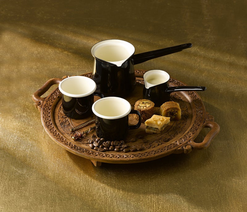 Dexam 17819267 Vintage Turkish Coffee Pot, Enamel, Black, 20.8x10.2x9 cm - Image 2